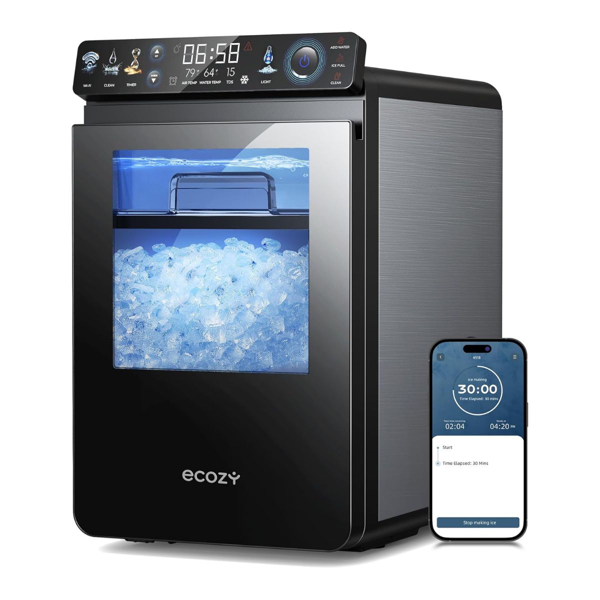 ecozy Countertop Nugget Ice Maker