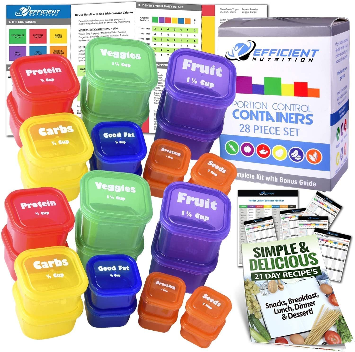 Efficient Nutrition Portion Control Containers