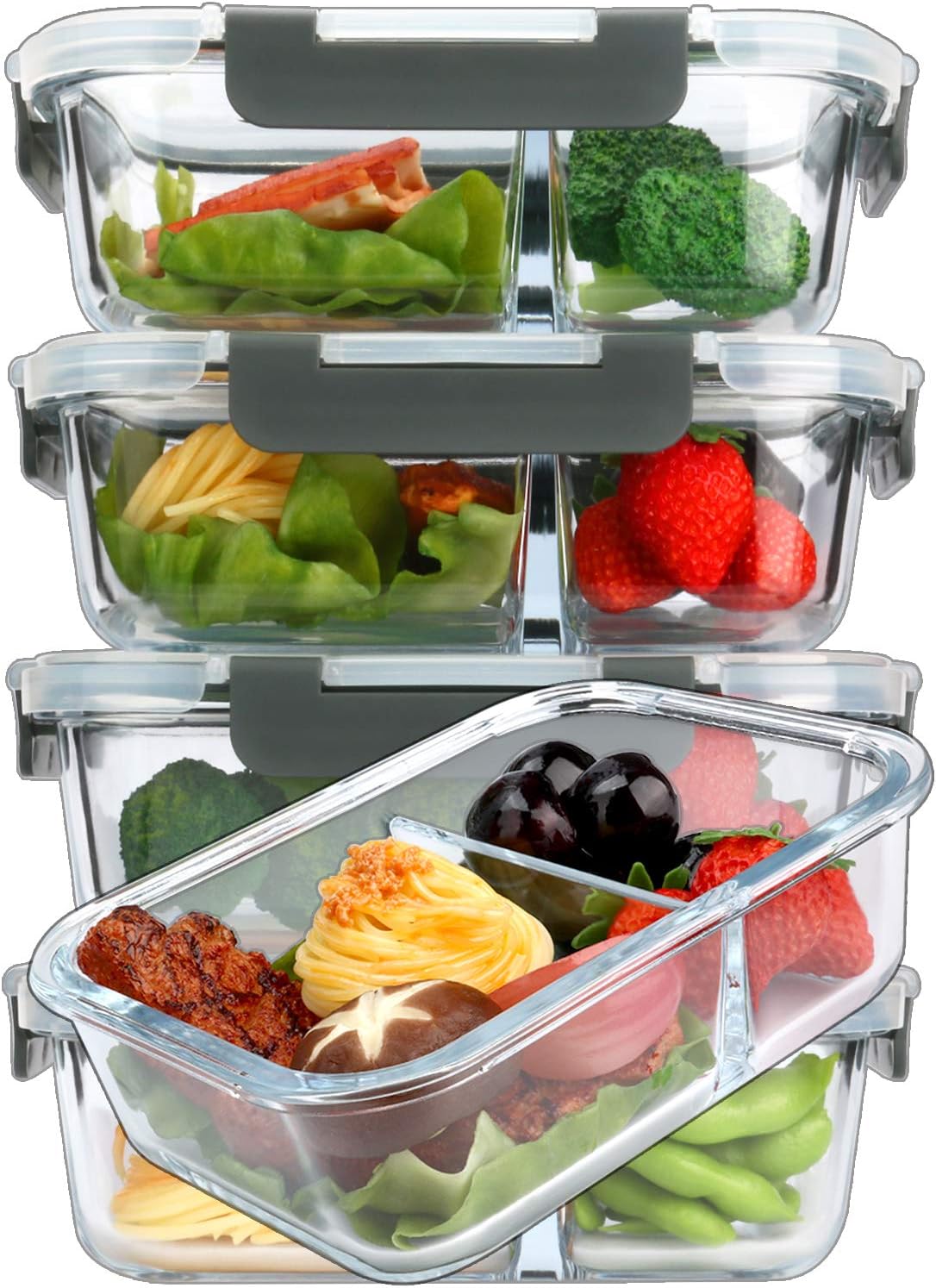 M MCIRCO Glass Meal Prep Containers