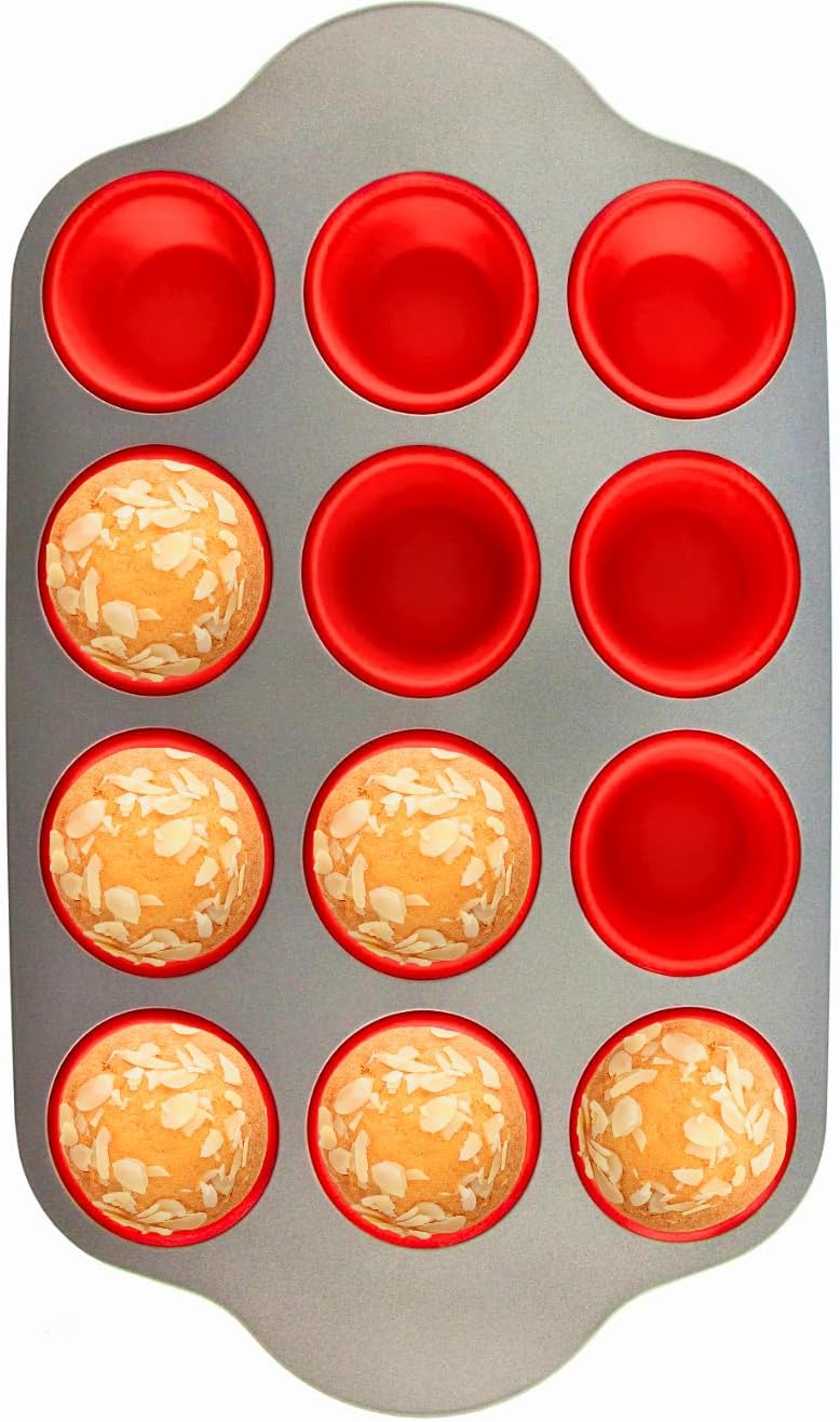 Boxiki Kitchen Silicone Muffin Pan