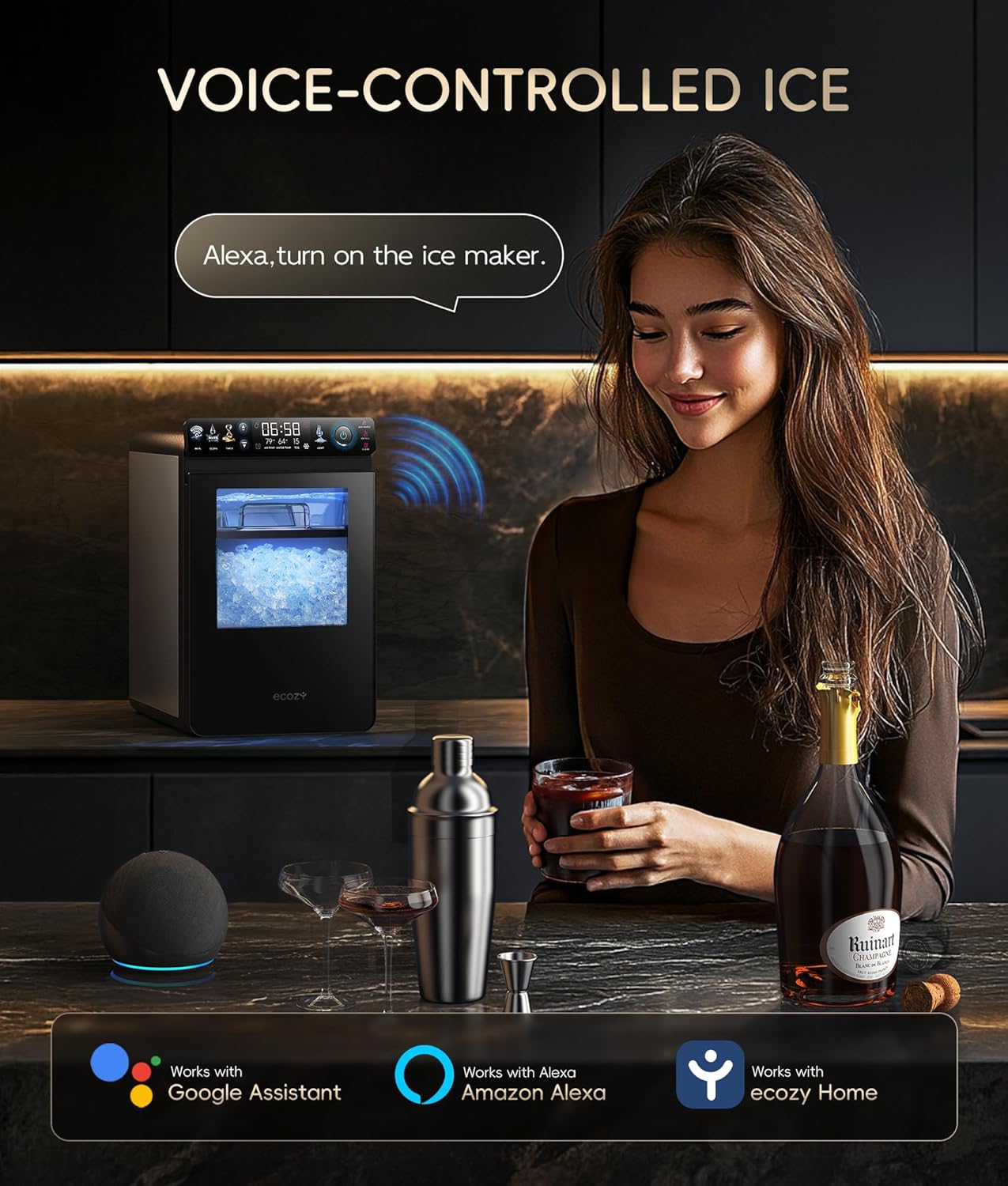 ecozy Countertop Nugget Ice Maker