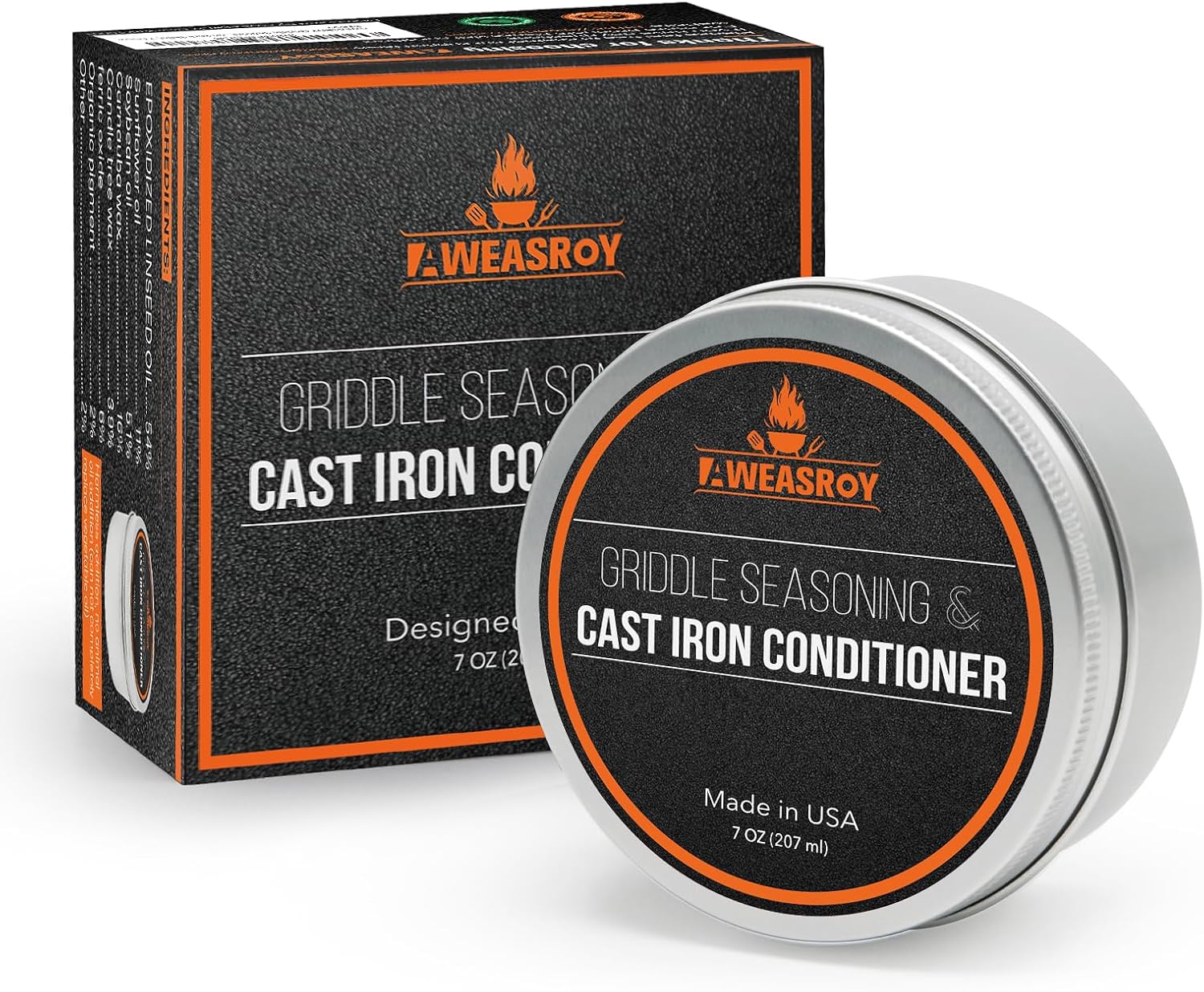 AWEASROY Cast Iron Griddle Seasoning
