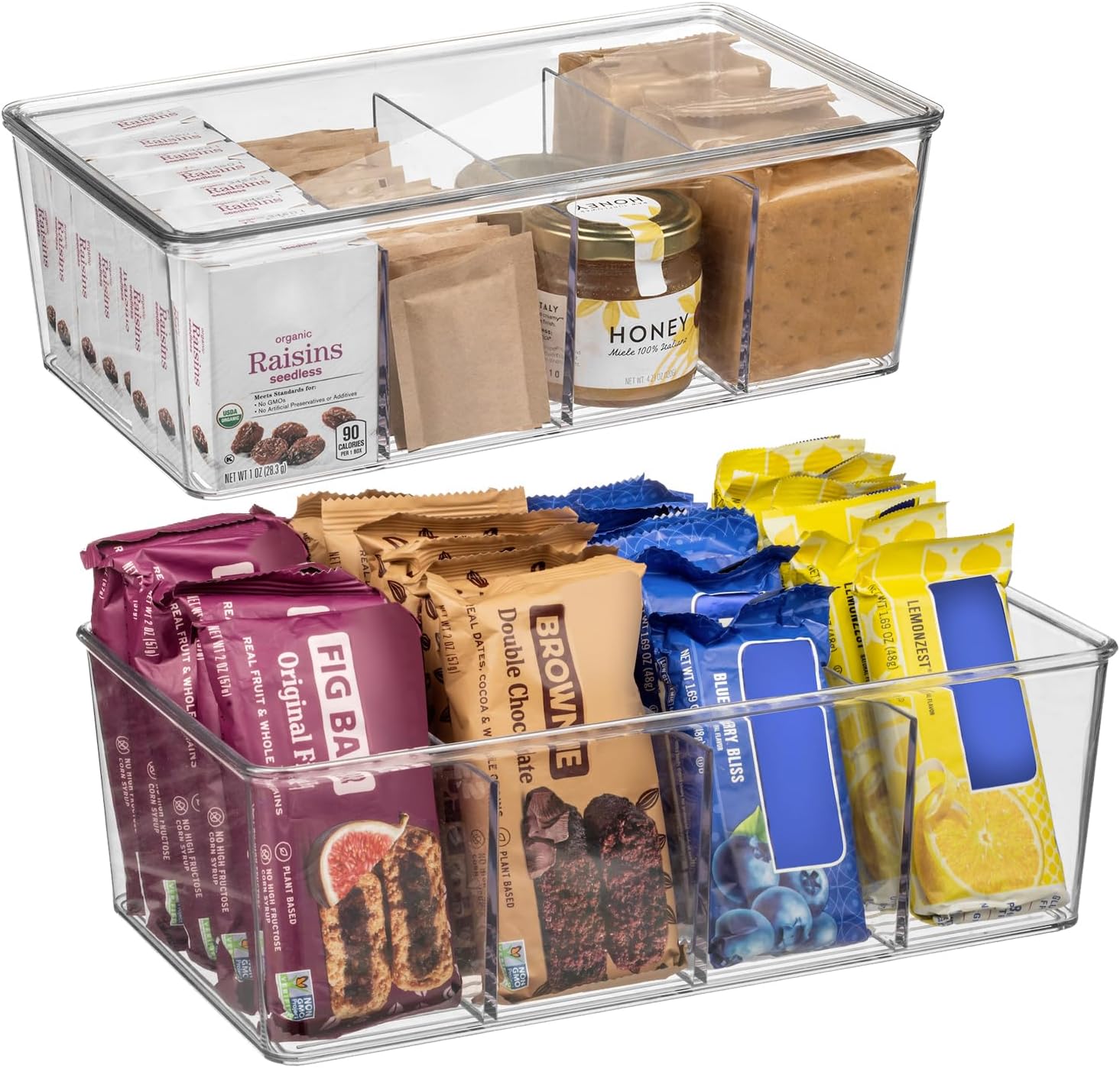 ClearSpace Storage Bins with Removable Dividers & Lids