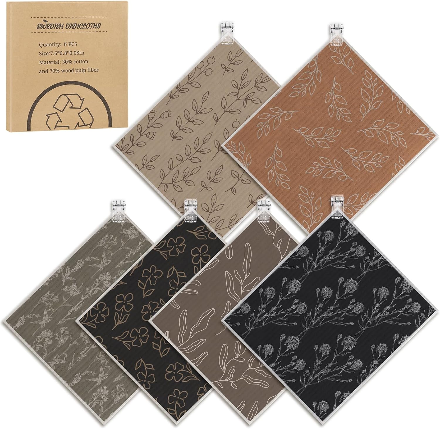 Needbrock 6 Pack Swedish Dishcloths