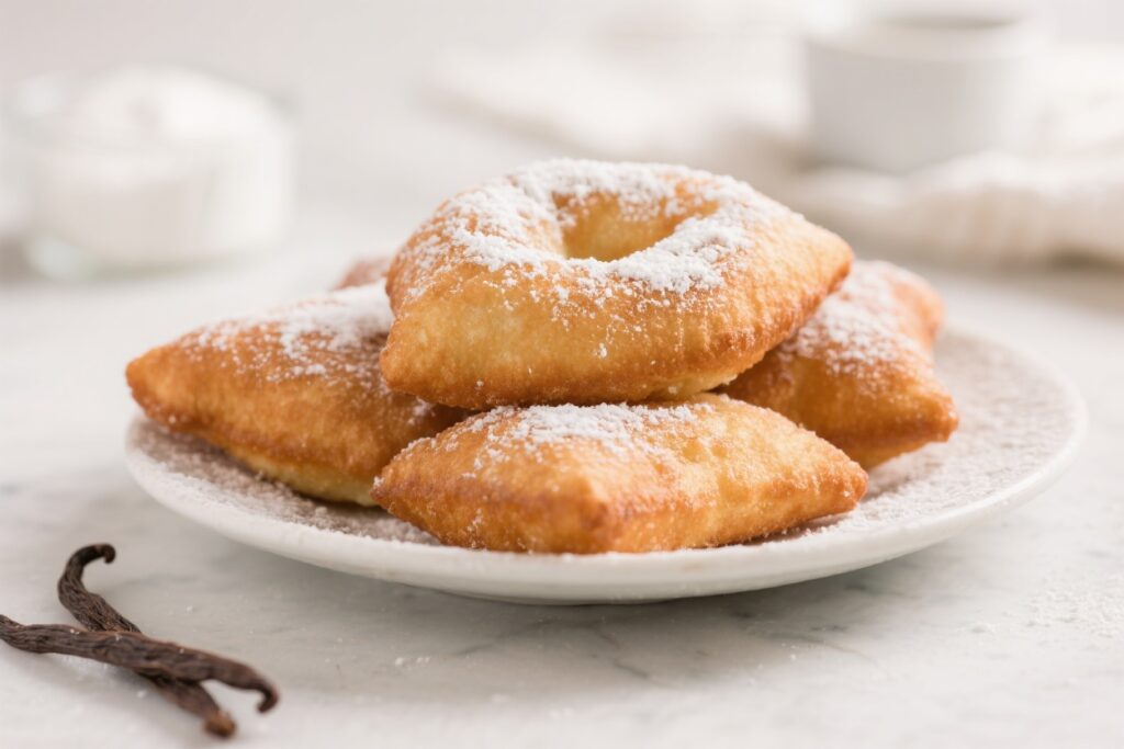 homemade vanilla beignet