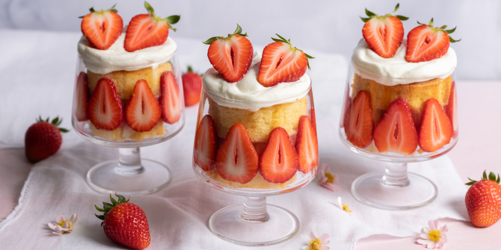 easter strawberry short cake cups