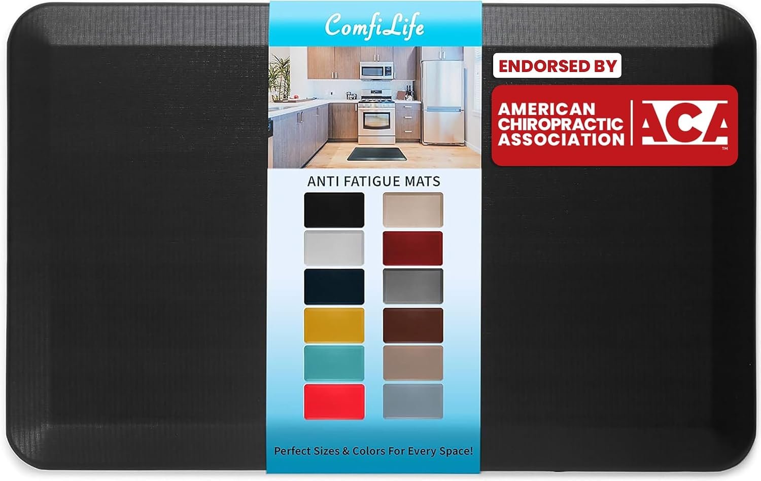 Anti-fatigue kitchen floor mat