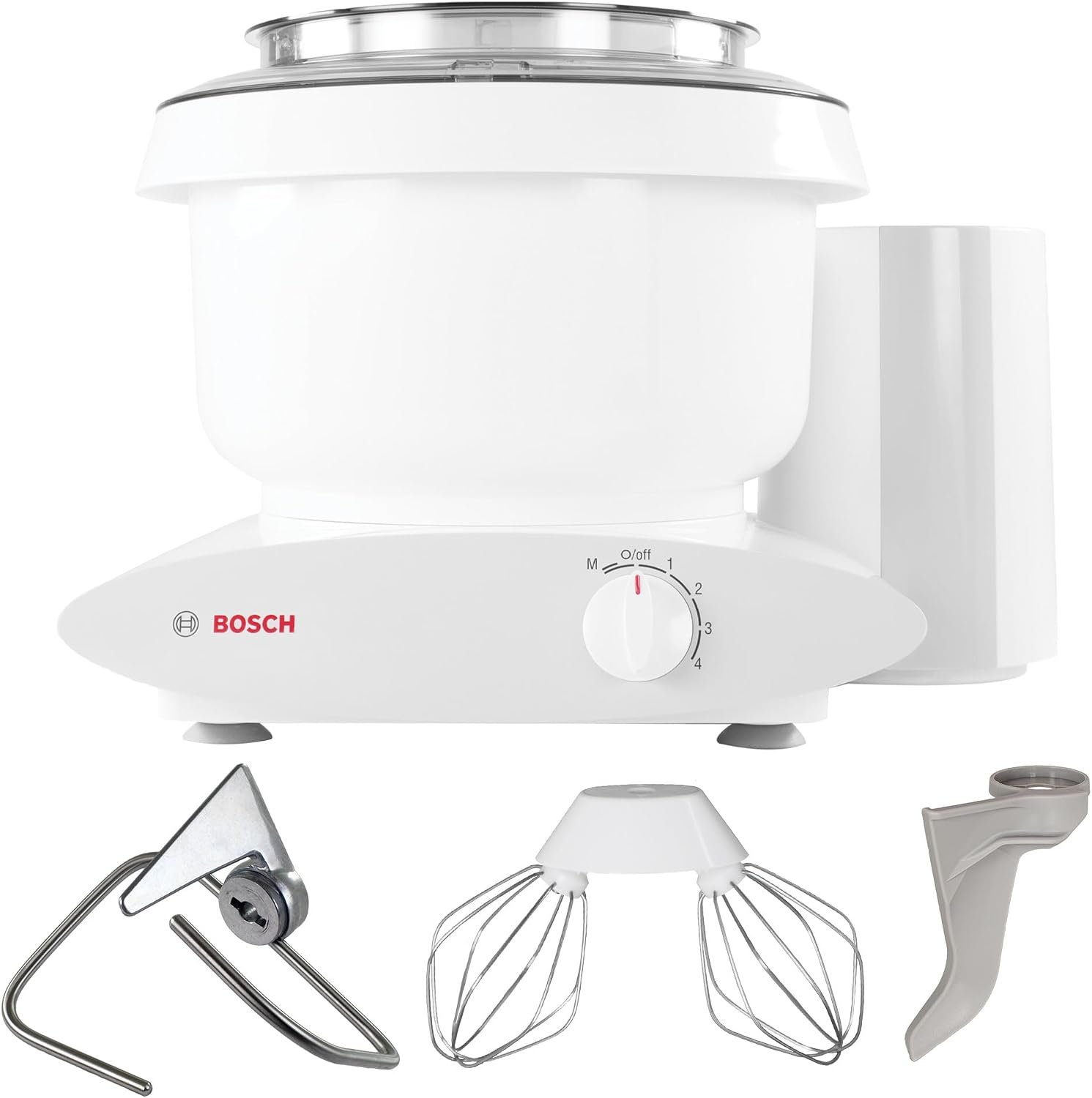 Bosch Universal Plus 6.5 quart bottom-drive stand mixer with dough hook and whips