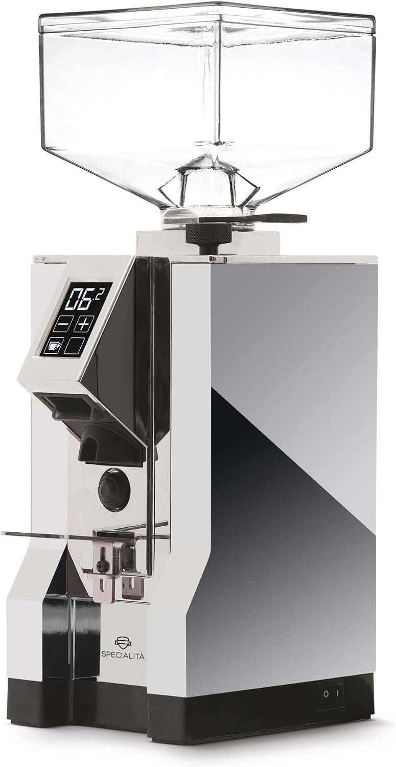 Eureka Mignon Specialita chrome espresso grinder with touchscreen