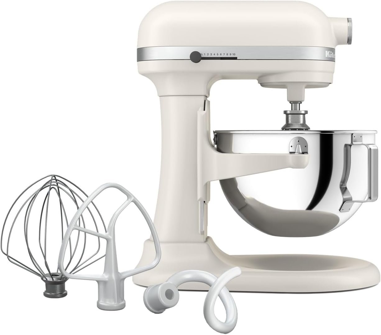 KitchenAid 5.5 quart bowl-lift stand mixer in porcelain white