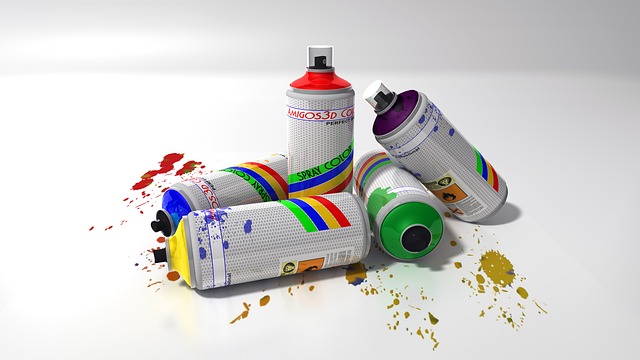 spray paint bottles