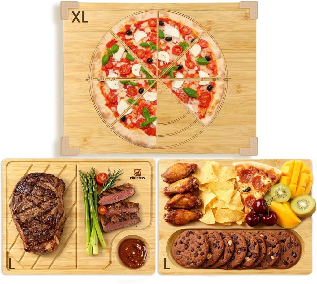 Piklohas Large Bamboo Cutting Boards 
