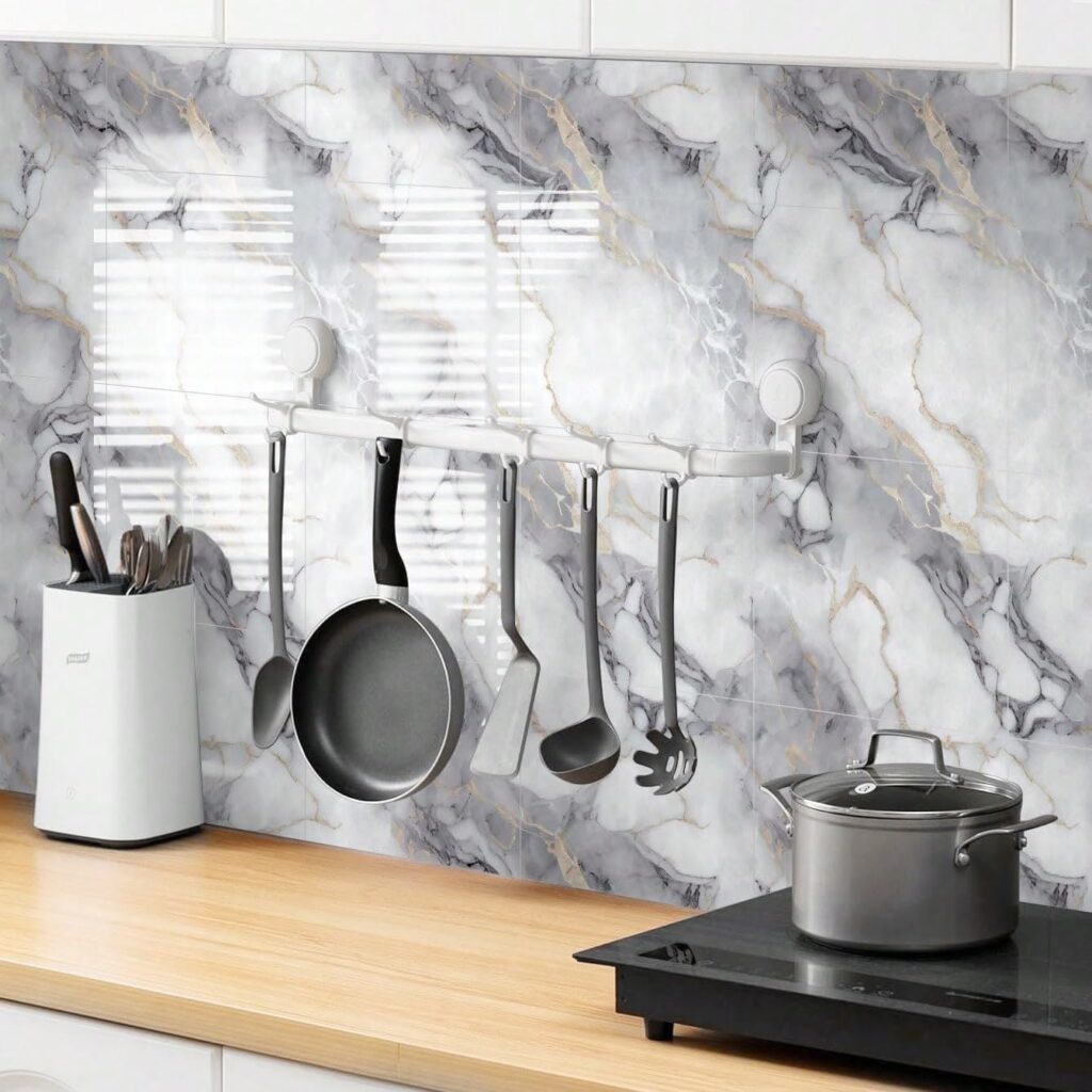 Chejiaye Peel-and-Stick Marble Tile