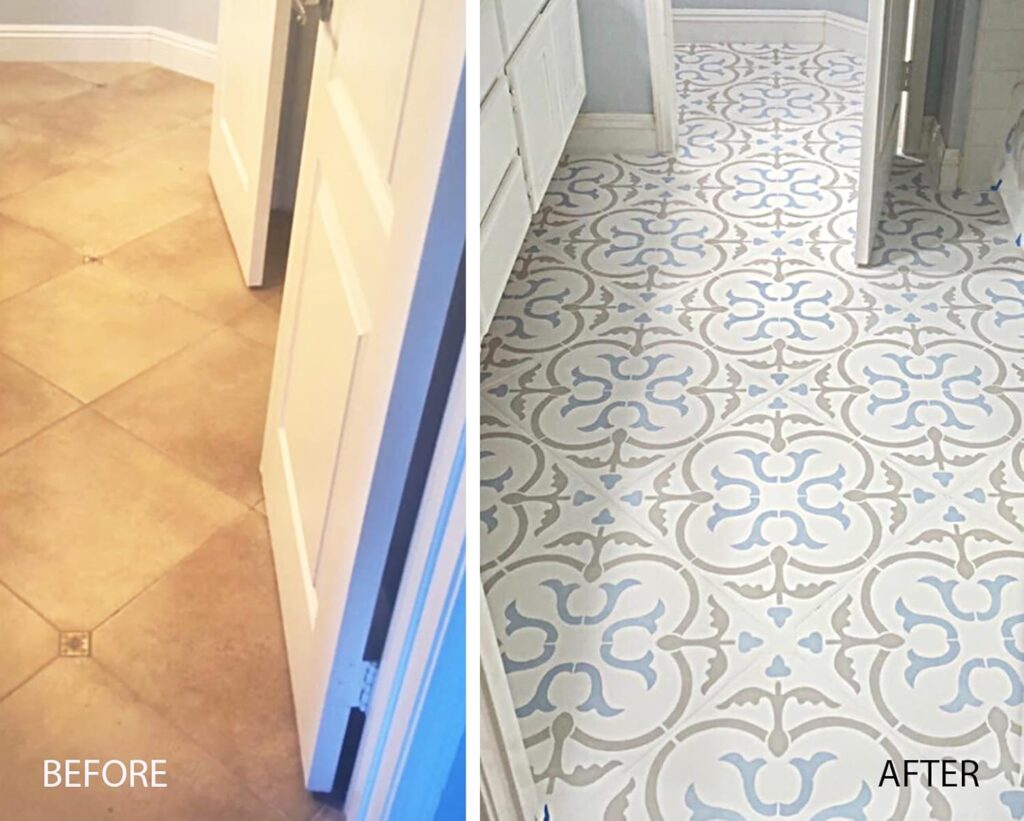 STENCILIT® Scandinavian Tile Stencil for Floors