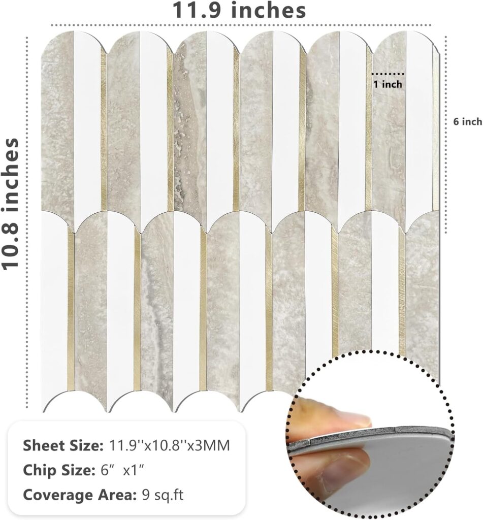 Vemos Peel-and-Stick Geometric Backsplash