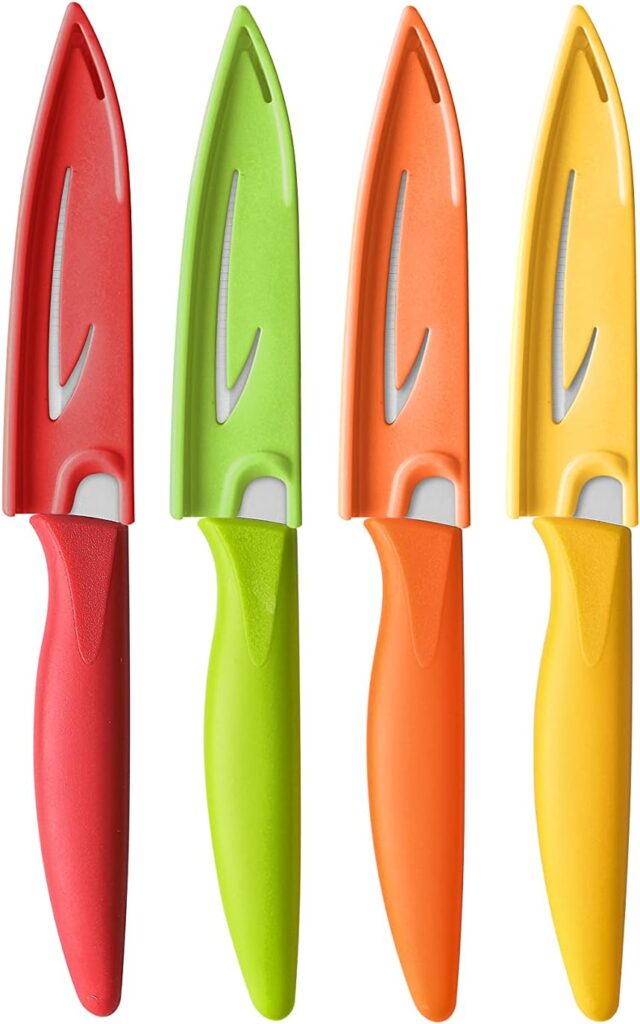 VITUER 4-Pack Rainbow Paring Knives