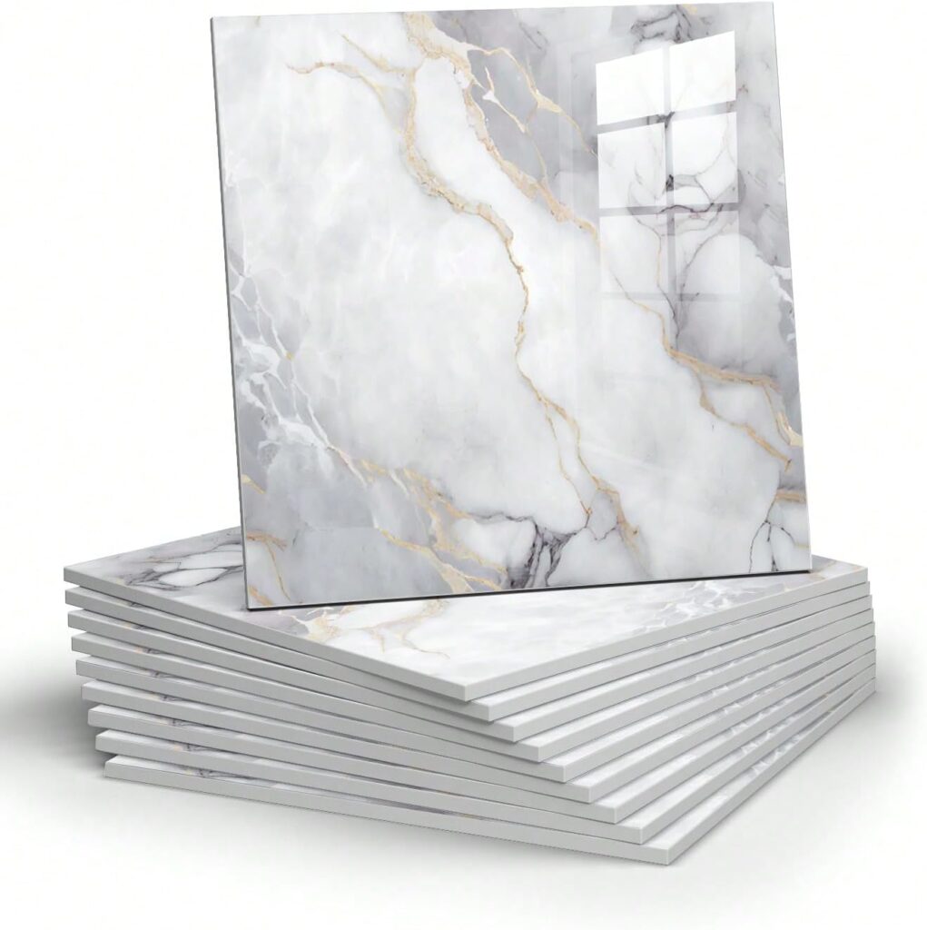 Chejiaye Peel-and-Stick Marble Tile