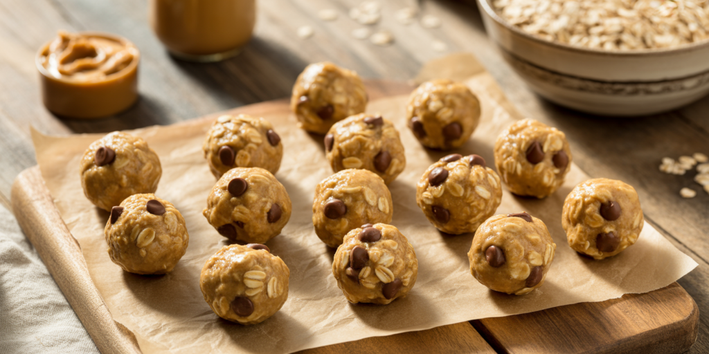No-Bake Peanut Butter Oatmeal Energy Bites