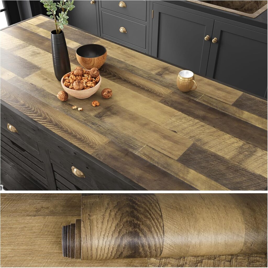 VEELIKE Butcher Block Contact Paper