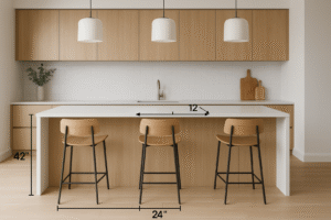 Standard Kitchen Breakfast Bar Dimensions: Height, Overhang, Width & Layout Guide