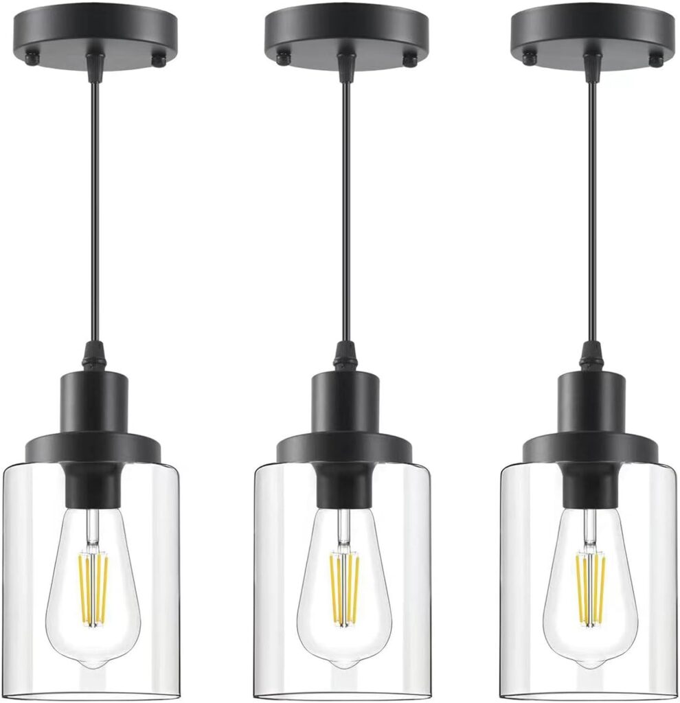 BESMAIJA Clear Glass Pendant Light