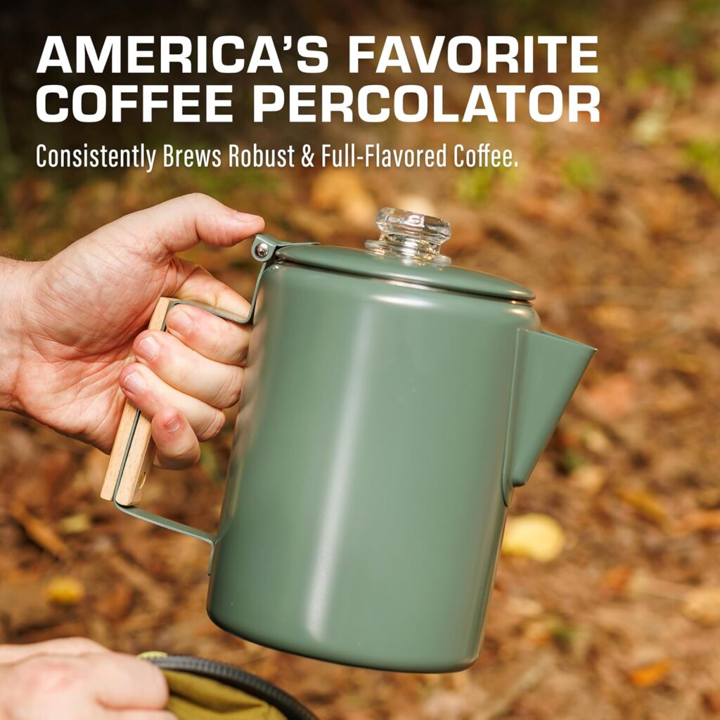 COLETTI Bozeman Camping Coffee Pot (Camp Green)