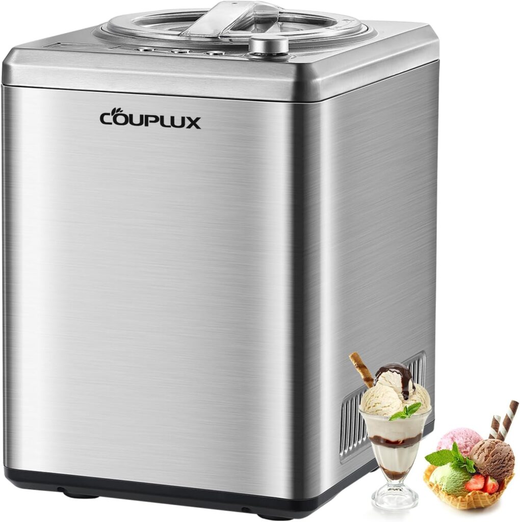 2.64 Qt COUPLUX Ice Cream Maker with Built-In Compressor