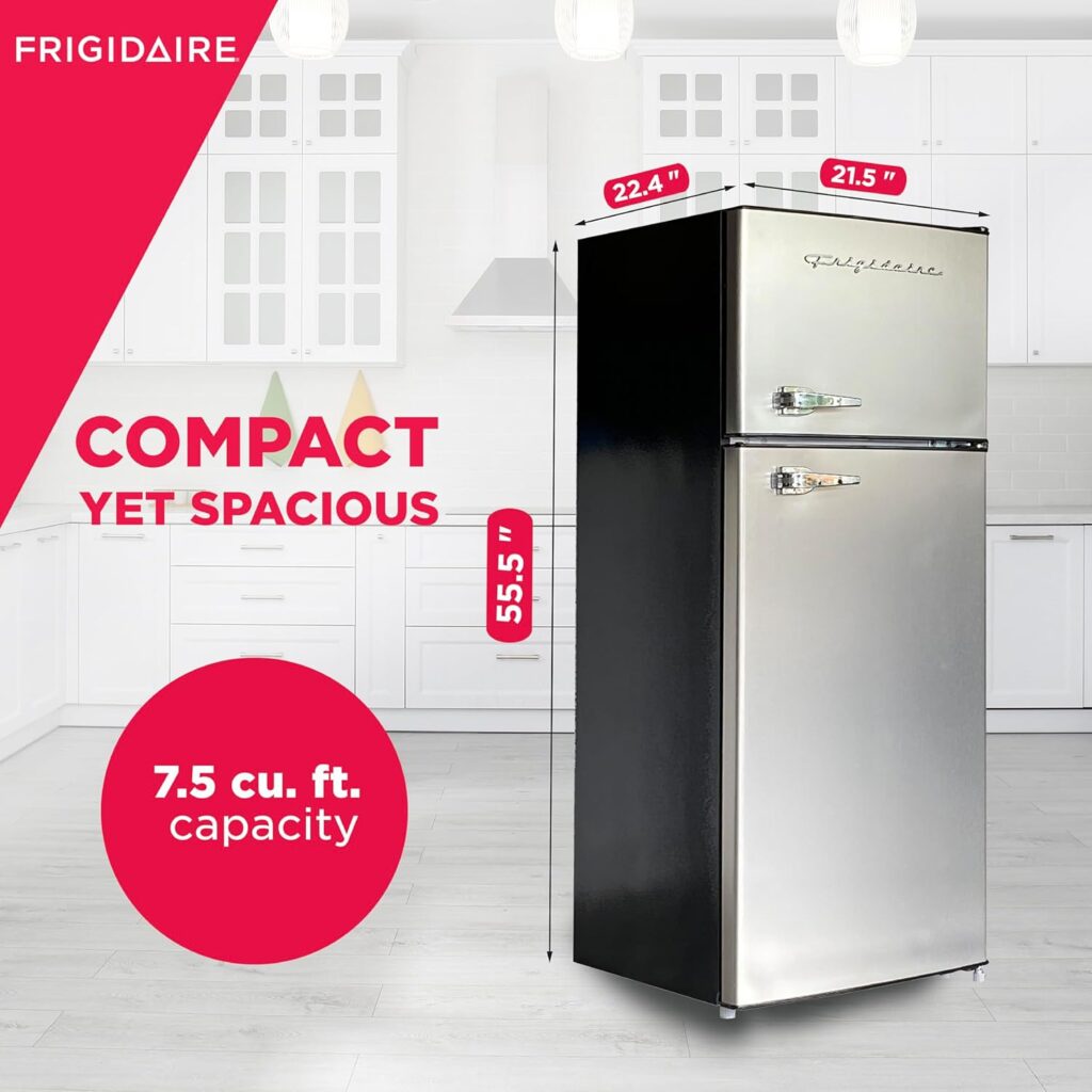 Frigidaire 2-Door Refrigerator/Freezer Combo – 7.5 cu ft