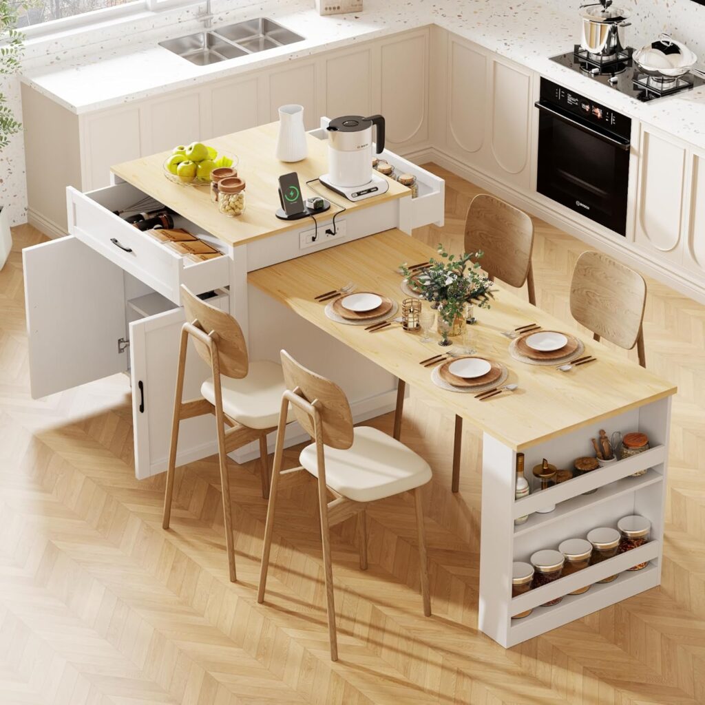 Merax Kitchen Island With Seating