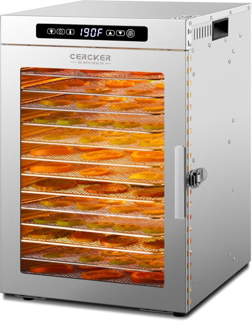 Cercker 14-Tray Commercial Food Dehydrator Machine