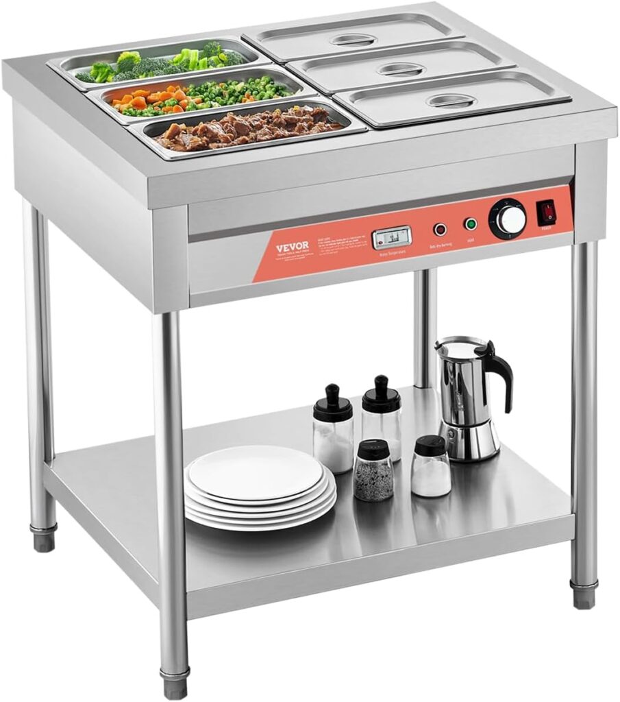 VEVOR 6-Pan Commercial Food Warmer