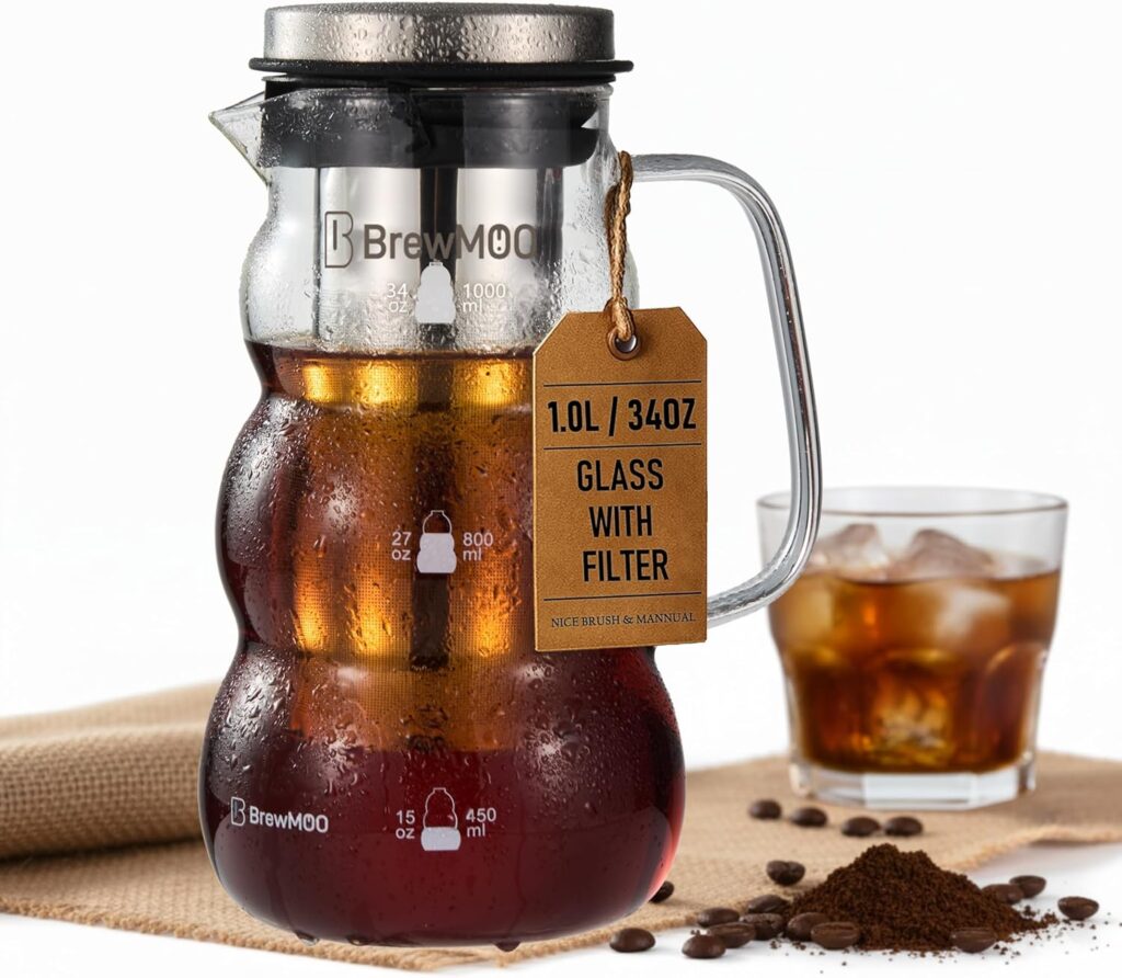 BrewMOO 34 oz Wave Cold Brew Pitcher