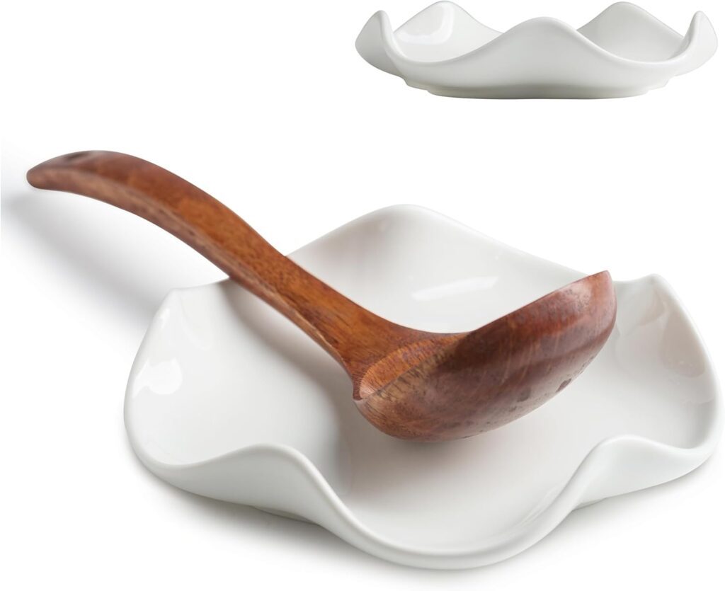 Cormomu White Ceramic Spoon Rest