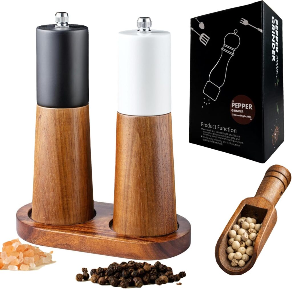 GCFTIFF Acacia Wood Grinder Set