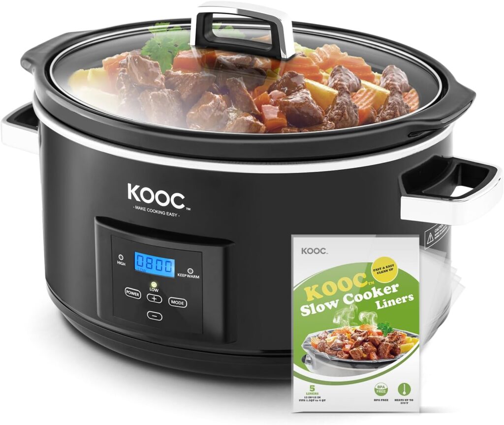 KOOC 8.5-Quart Programmable Slow Cooker