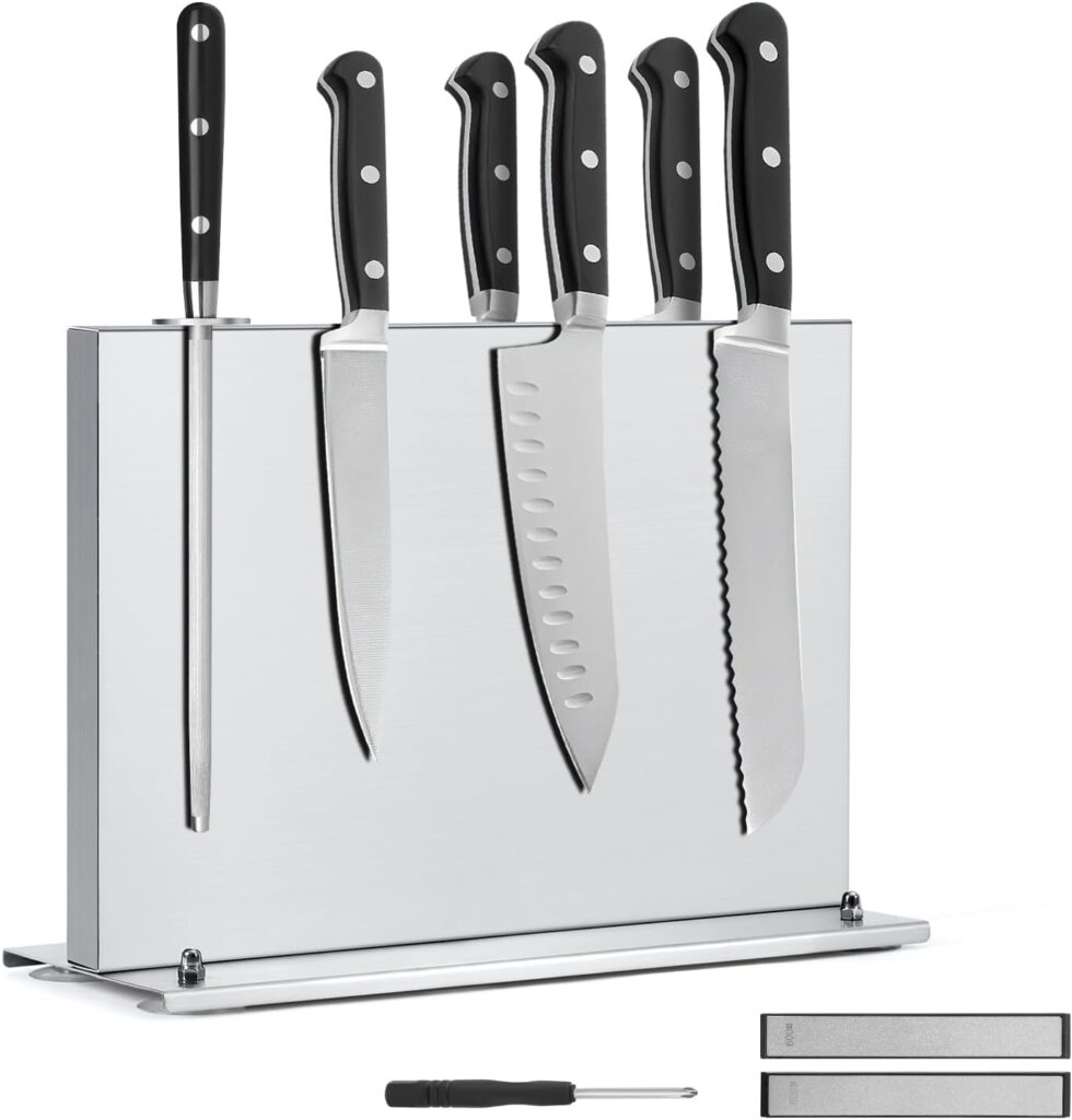 Kirumie Stainless Steel Magnetic Knife Block