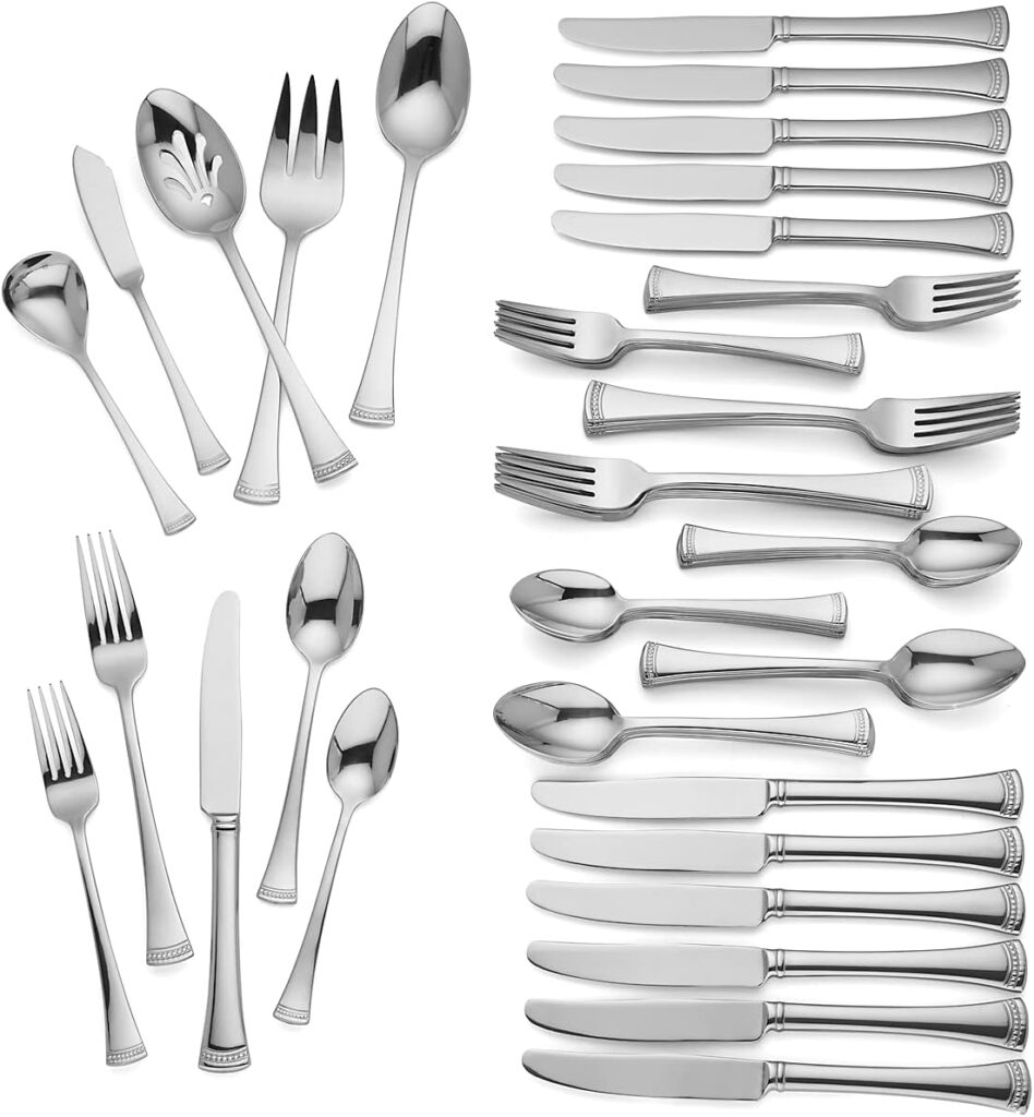 Lenox Silverware Set For 12, Portola 65-Piece Flatware Set