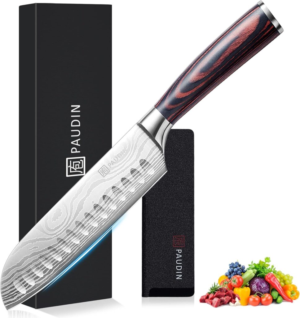 Paudin Pro Kitchen Santoku Knife