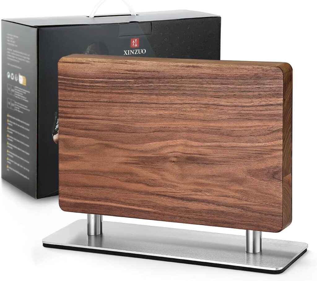 XINZUO Walnut Double-Sided Magnetic Knife Holder