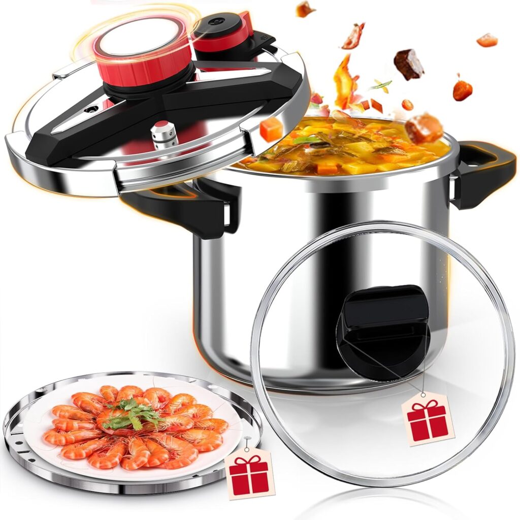 RVGMBO 18/8 Stainless Steel Pressure Cooker (8 Qt)