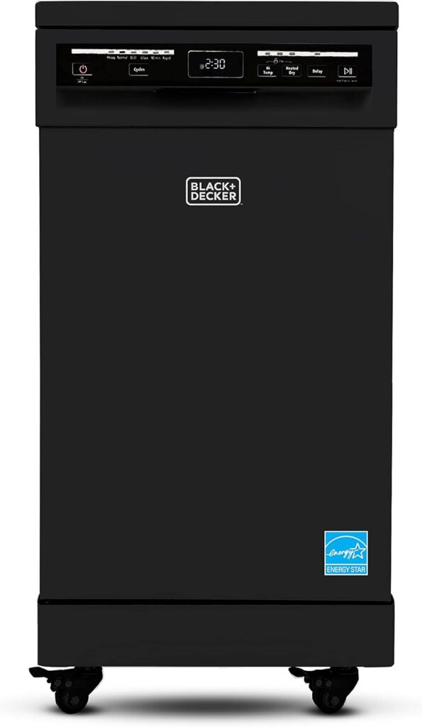BLACK+DECKER Portable Dishwasher with Wheels