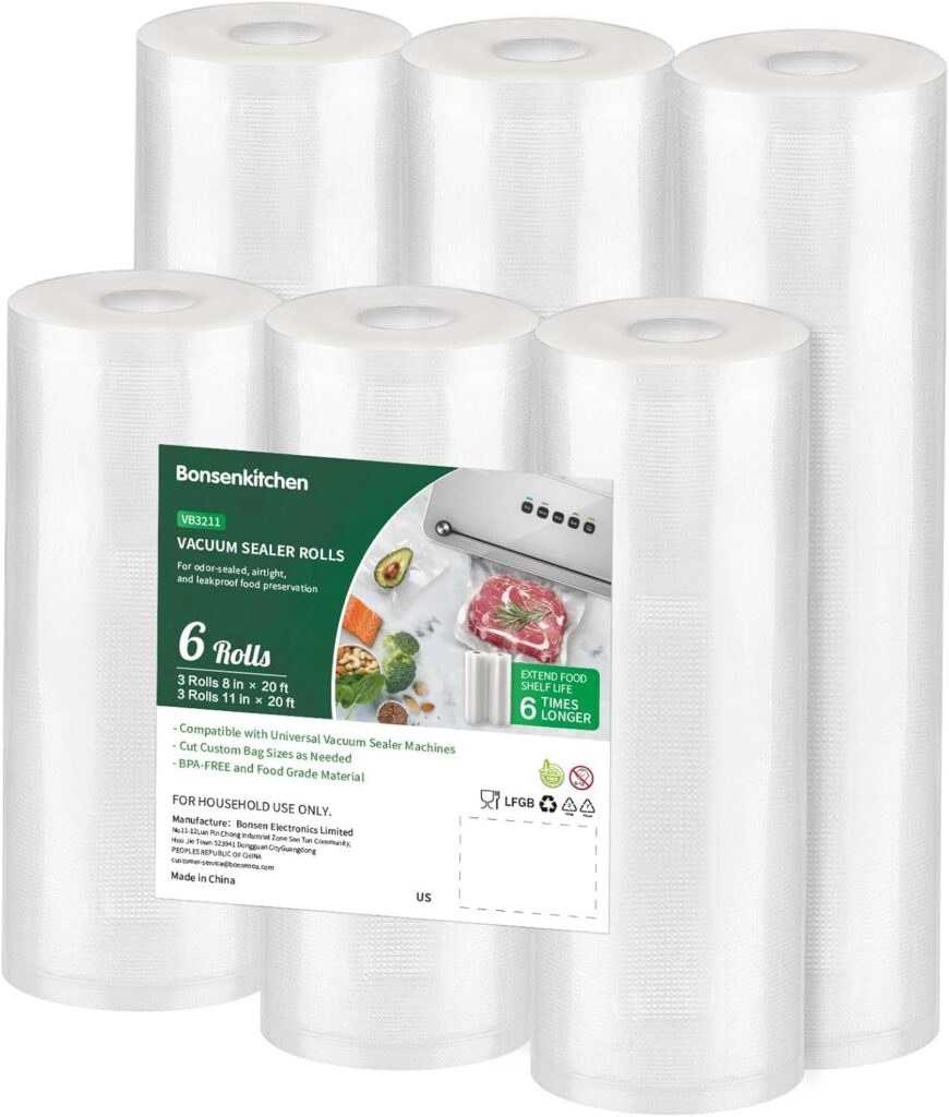 Bonsenkitchen Vacuum Sealer Rolls Bags