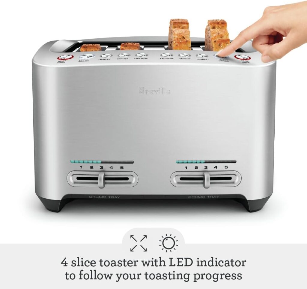 Breville BTA840XL Die-Cast 4-Slice Smart Toaster