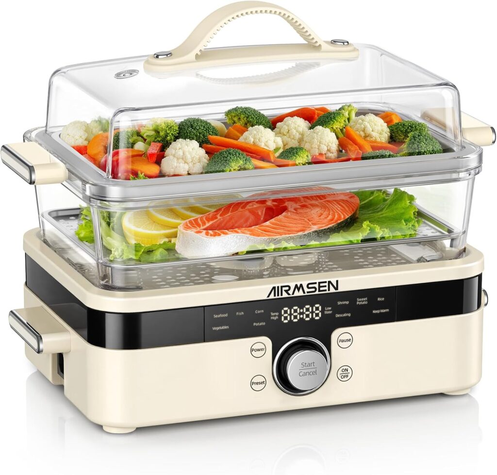 AIRMSEN 8.5QT Glass Food Steamer