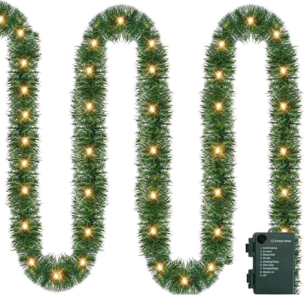 Mini LED Christmas Garland for Cabinets