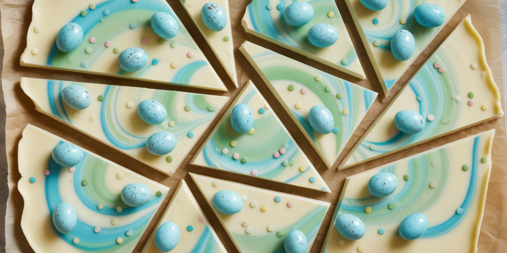 robin's egg chocoloate bark