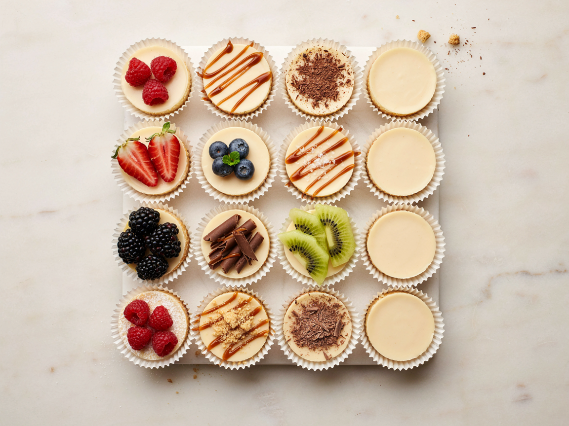 A single slice of no-bake cheesecake on a plate showing a clean edge, a firm pale filling and a crisp biscuit base