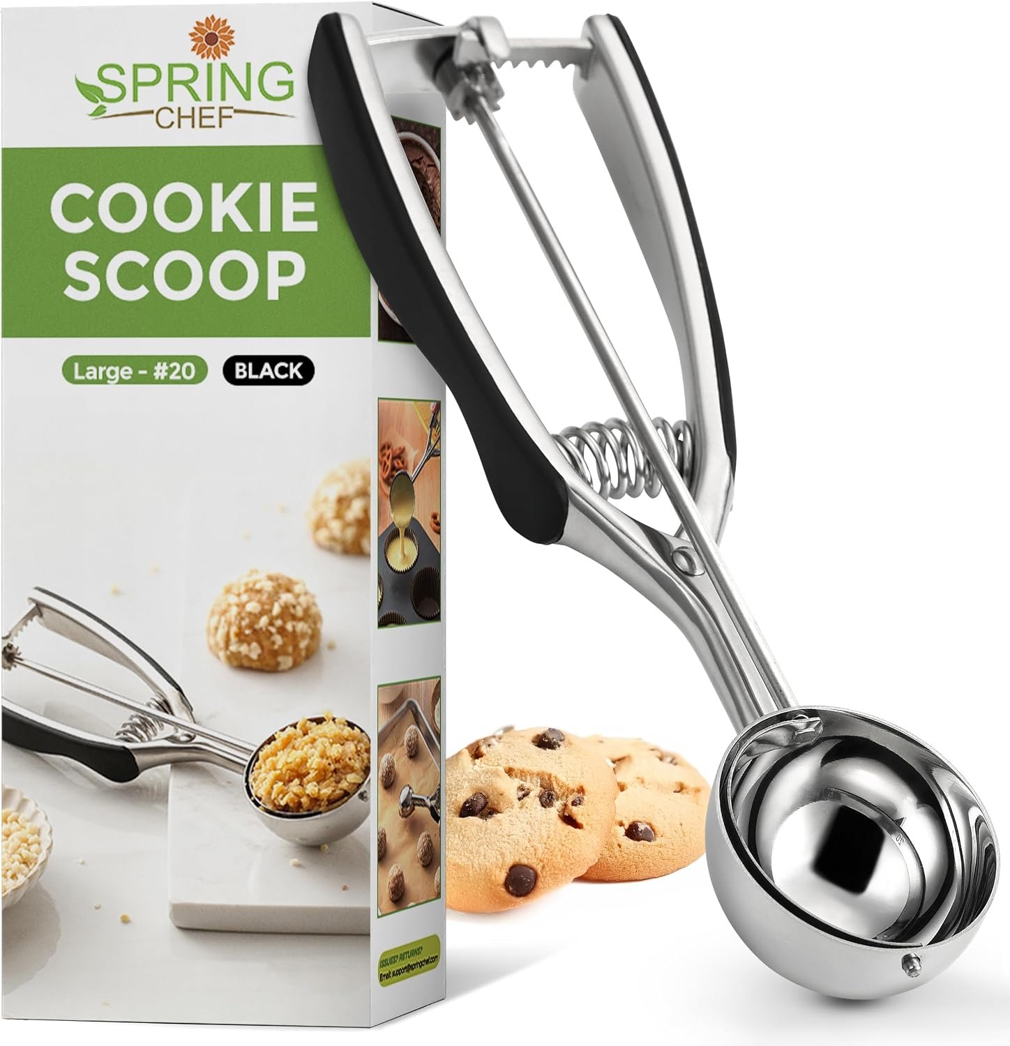 Spring Chef large stainless steel cookie scoop
