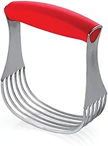 Cuisipro red deluxe pastry blender with extended stainless steel blades