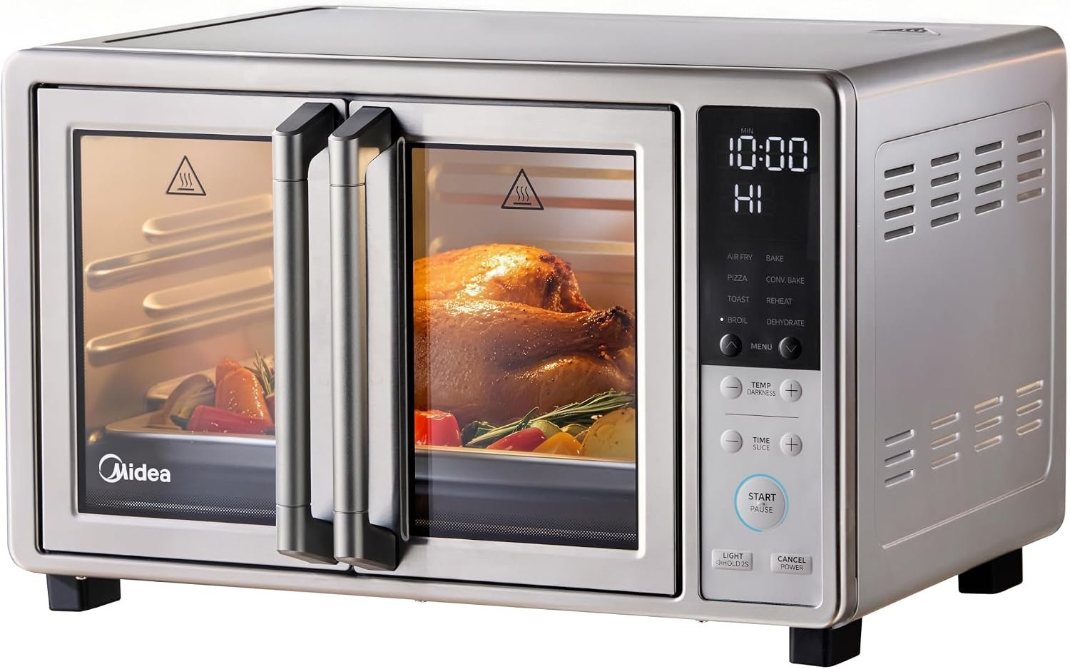 Midea Flexify Slim stainless steel French door toaster oven air fryer